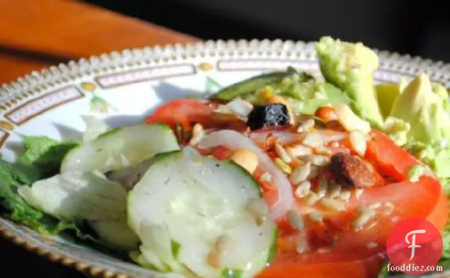 Tomato and Avocado Salad With a Tarragon Walnut Drizzle