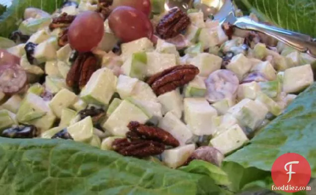 Waldorf Salad With Tart Cherries, Grapes, and Candied Pecans