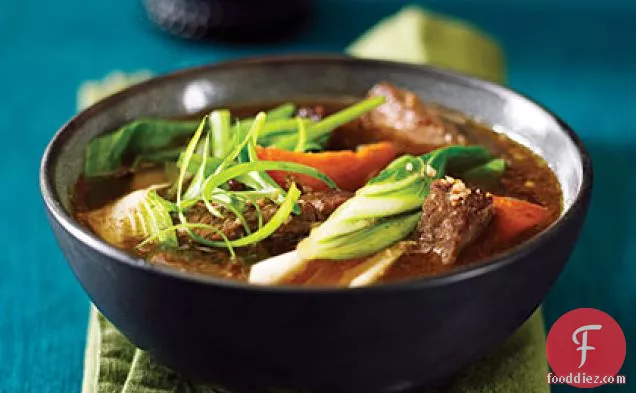 Chinese-Style Beef, Sweet Potato, and Bok Choy Stew