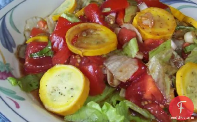 Tomato-Pattypan Squash Salad