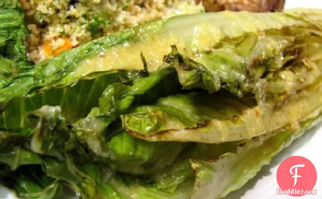 Grilled Romaine Hearts With Caesar Vinaigrette