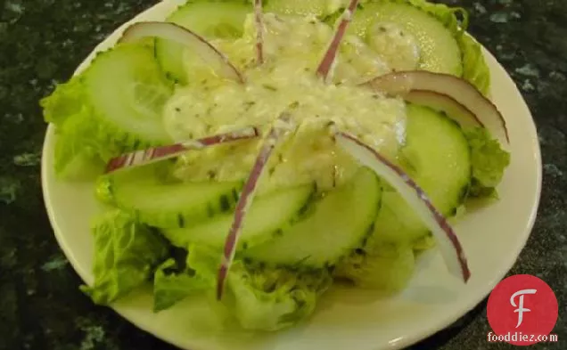 Cucumber With Feta Cheese Dressing