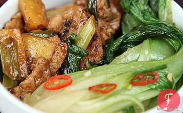 Pork & Pineapple Stir Fry With Pak Choi