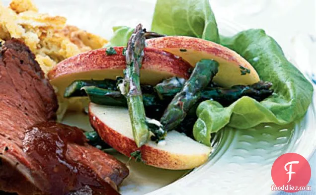 Asparagus-Apple Salad with Blue Cheese Vinaigrette
