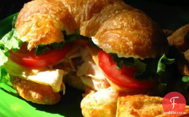 Turkey & Cheese Croissant Sandwich
