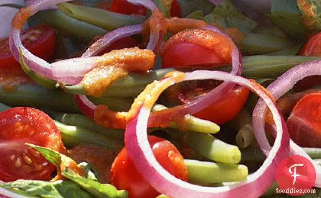Green Bean-and-Tomato Salad with Roasted-Tomato Dressing