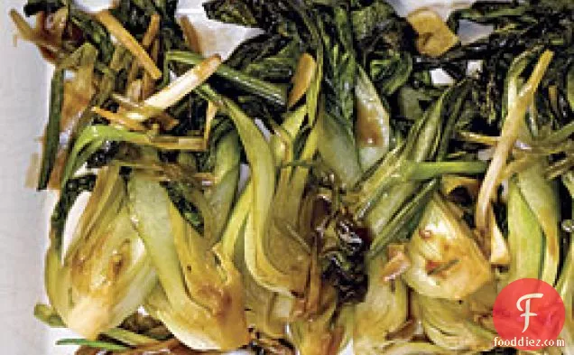 Stir-fried Bok Choy With Garlic, Ginger, And Scallions
