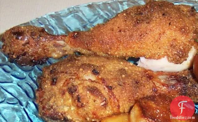 " Kicked Up" Oven Fried Chicken