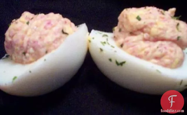 Ham and Horseradish Stuffed Eggs