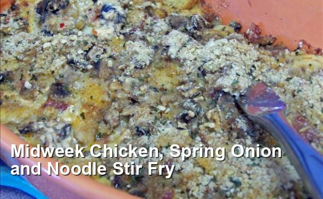 Midweek Chicken, Spring Onion and Noodle Stir Fry - Dairy Free Recipes