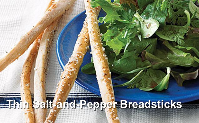 Thin Salt-and-Pepper Breadsticks - Dairy Free Recipes