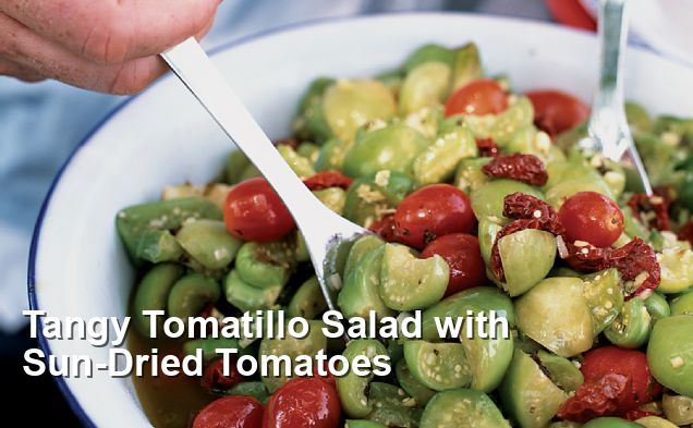 Tangy Tomatillo Salad with Sun-Dried Tomatoes - Gluten Free Recipes