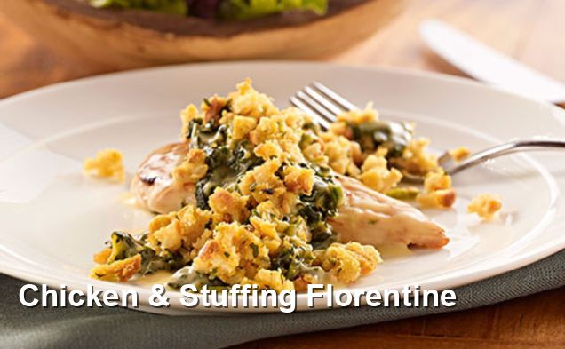 Chicken And Stuffing Florentine Lunch Recipes