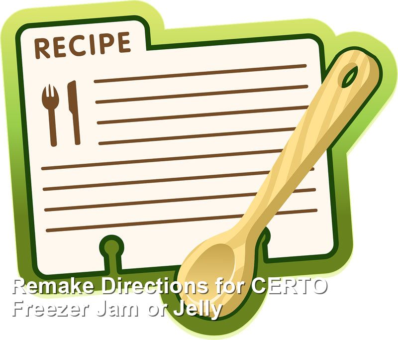 Remake Directions for CERTO Freezer Jam or Jelly Gluten Free Recipes
