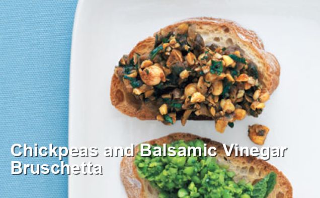 Chickpeas and Balsamic Vinegar Bruschetta - Mediterranean Recipes