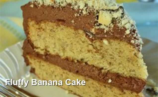 Fluffy Banana Cake - Lacto Ovo Vegetarian Recipes