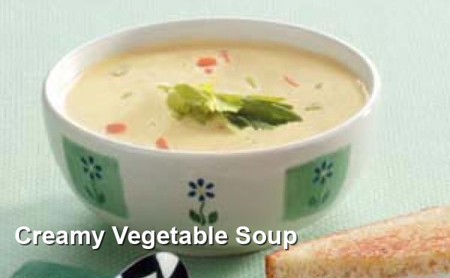 Creamy Vegetable Soup - Lacto Ovo Vegetarian Recipes