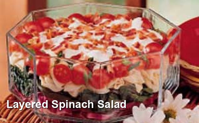 Layered Spinach Salad - Salad Recipes