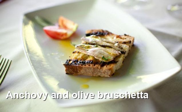 Anchovy and olive bruschetta - Mediterranean Recipes